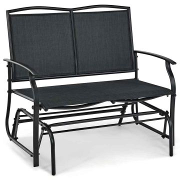 Lauko supamasis suolas Glider, 2 vietų, rudas, 104,9 × 71,4 × 93 cm