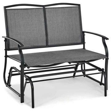 Glider Outdoor Rocking Chair, 2-seater, brown, 104.9 × 71.4 × 93 cm