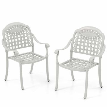 Outdoor dining chairs, 2 pcs, 60.96 × 88.9 × 66.04 cm