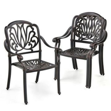Outdoor dining chairs, 2 pcs, 60.96 × 93.98 × 66.04 cm