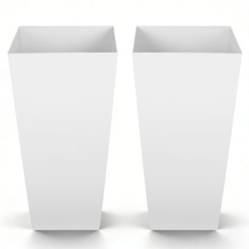 Комплект уличных кашпо VEVOR F3366W-WT, 2 шт, Белые, 32,5 × 66,5 × 32,5 см