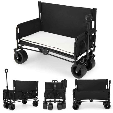 Outdoor trolley-bench, Foldable, Ø 16.5 × 48 cm