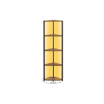 Полка 24,8x48x146,6см., цвет черный/коричневый