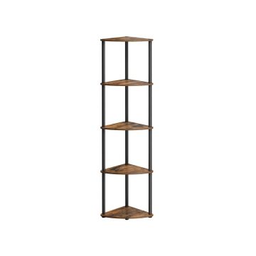 Полка 38,3x27x139 см., коричневая/черная