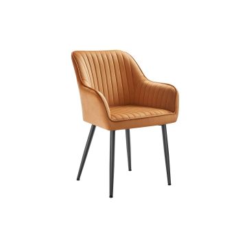 Обеденный стул 60x62,5x85 см., оранжевый/черный