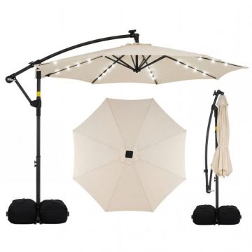 LED outdoor umbrella, 32 LED lights, Sand