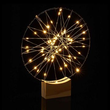 LED lempučių vainikas Relaxdays, Balta, 30 × 25 × 3,5 cm