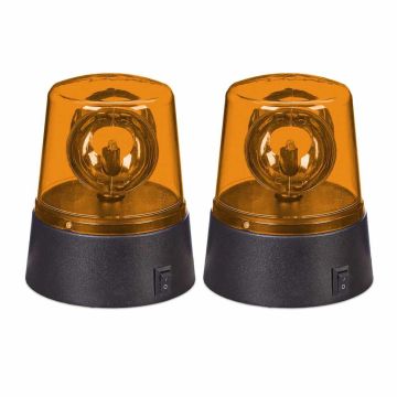 LED signalinių lempučių rinkinys Relaxdays 10050317.0, 2 vnt, Oranžinė, Ø 9,5 × 11,5 cm