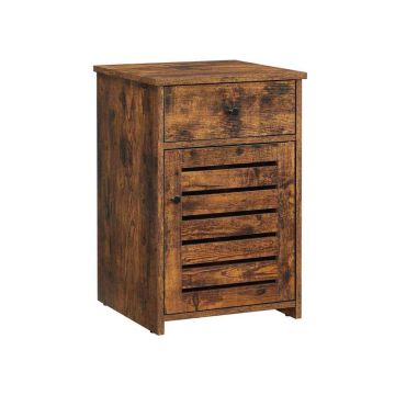 Прикроватная тумбочка LET152X01 40 x 40 x 60 см., коричнево-черная