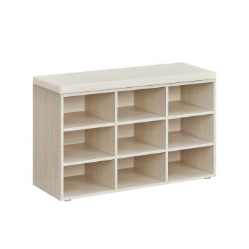 Скамейка для прихожей 30,3x78,5x48 см., светло-коричневый/кремовый цвет