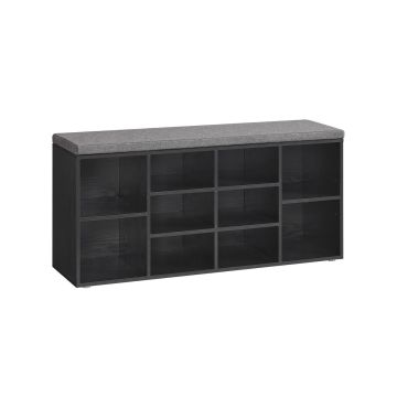 Скамейка для прихожей 30x104x48см., черная