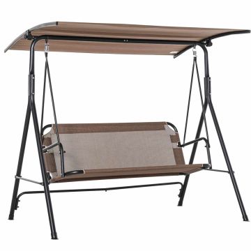 Lauko sūpynės Outsunny 172x119x155cm., rudos/juodos spalvos