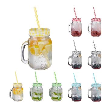Limonado stiklinės Relaxdays 10046136.0, 10 vnt, 13,5 × 11 × 8 cm