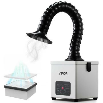 Soldering fume extractor VEVOR, 3-stage filtration, 20.5 × 18.8 × 22.5 cm