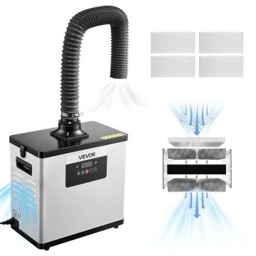 Soldering fume extractor VEVOR DX1002, 4-stage, 52 × 34 × 60 cm