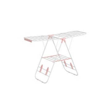 Сушилка для белья 51x147x97см., белая/розовая