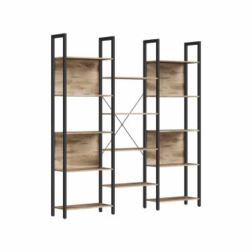Полка 24x158x166см., светло-коричневая/черная