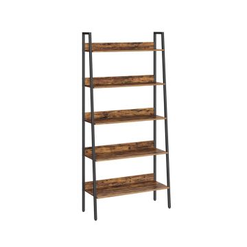 Полка 30x80x170см., коричнево-черная