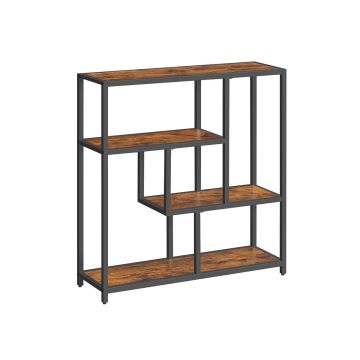 Полка 30x100x103см., черно-коричневая