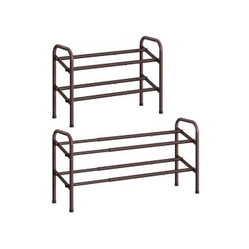 Полка для обуви 23x83x42см., темно-коричневая