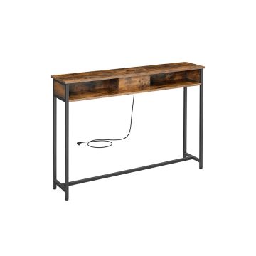 Консольный столик 25x120x81,1см., коричневый/черный