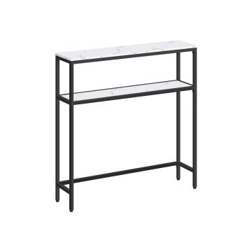 Консольный столик 20x80x80см., черный/белый
