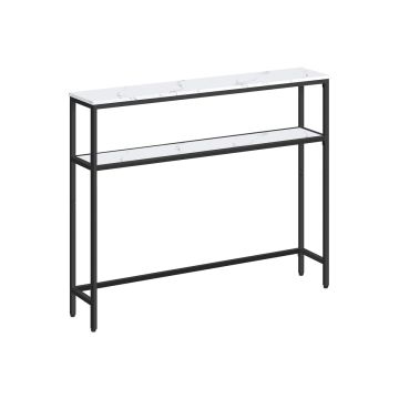 Консольный столик 20x100x80см., черный/белый
