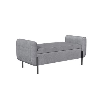 Пуф с местом для хранения 50x127x55см., серый