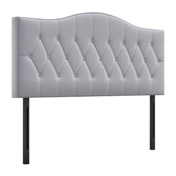 Lovos galvūgalis Homcom 185x8x134cm., pilkos/juodos spalvos