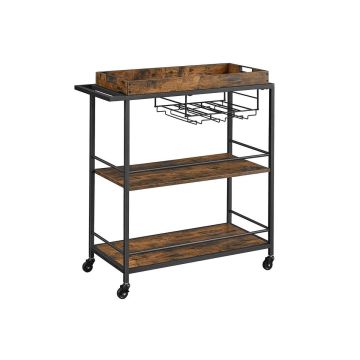 Полка кухонная 40x88x96см., коричневая/черная