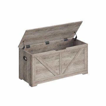 Скамейка для обуви с ящиком для хранения 40x100x46 см., светло-коричневая