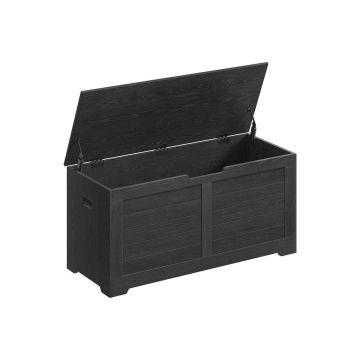Скамейка для обуви с ящиком для хранения 40x100x46см., черная