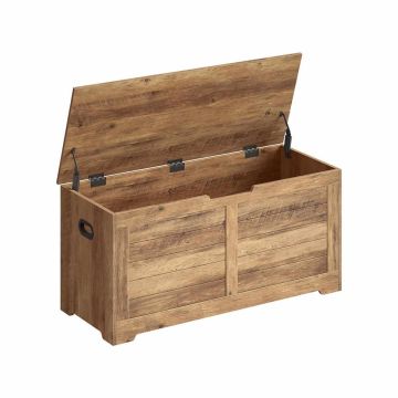 Скамейка для обуви с ящиком для хранения 40x100x46 см., светло-коричневая