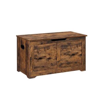 Скамейка для обуви с местом для хранения 40x80x46 см, коричневая