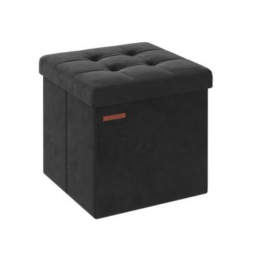 Пуф с отделением для хранения 38x38x38см., черный