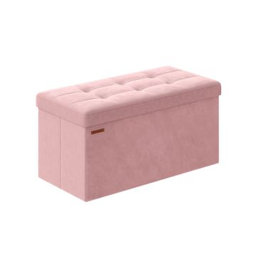 Пуф с ящиком для хранения 38x76x38см., черный