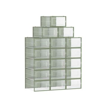 Коробки для обуви 18 штук 33,5x23,2x14,3см., зеленые