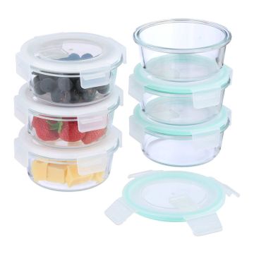 Maisto saugojimo indai Relaxdays 10050118_8080, 6 × 400 ml, 13,5 × 6 × 13,5 cm