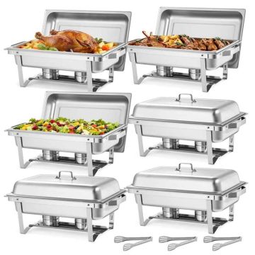 Maisto šildymo indų rinkinys VEVOR HZ-433, 6 vnt, 615 × 345 × 325 mm