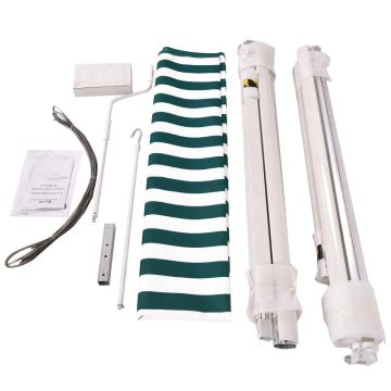 Awning, White and Green, 300 × 250 cm