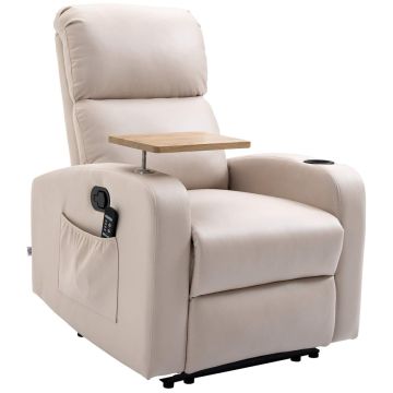 Массажное кресло Homcom 77x93x105см, песочного цвета