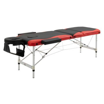 Массажный стол Homcom 215x60x84 см, черно-красный