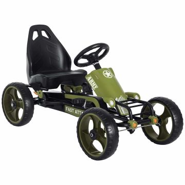 Детская машинка Homcom 105x54x61см, черно-зеленая