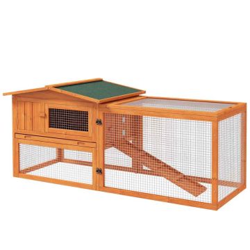 Клетка для мелких животных PawHut 156x58x68см, коричнево-зеленая