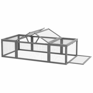 Клетка для мелких животных PawHut 180x90x48 см, серого цвета