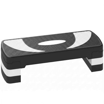 Aerobikos pakyla Homcom 80x31x20cm., juodos/pilkos spalvos