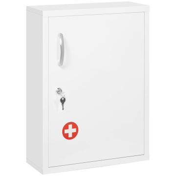 Medicininė spintelė Kleankin 40x15x53,5cm., baltos spalvos