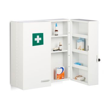 Medicininė spintelė Relaxdays 10040015.0, 11 skyrių, 53 × 53 × 21,5 cm