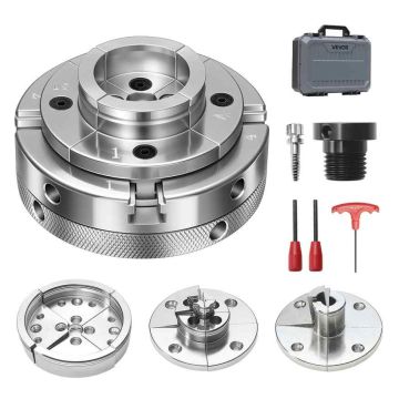 Wood lathe chuck VEVOR CK4-4S-4SET-SS, 4 jaws, 100 × 100 × 72 mm