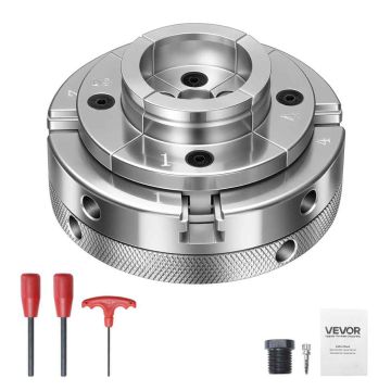 Wood lathe chuck VEVOR CK4-4S-SS, 4 jaws, 100 × 100 × 72 mm